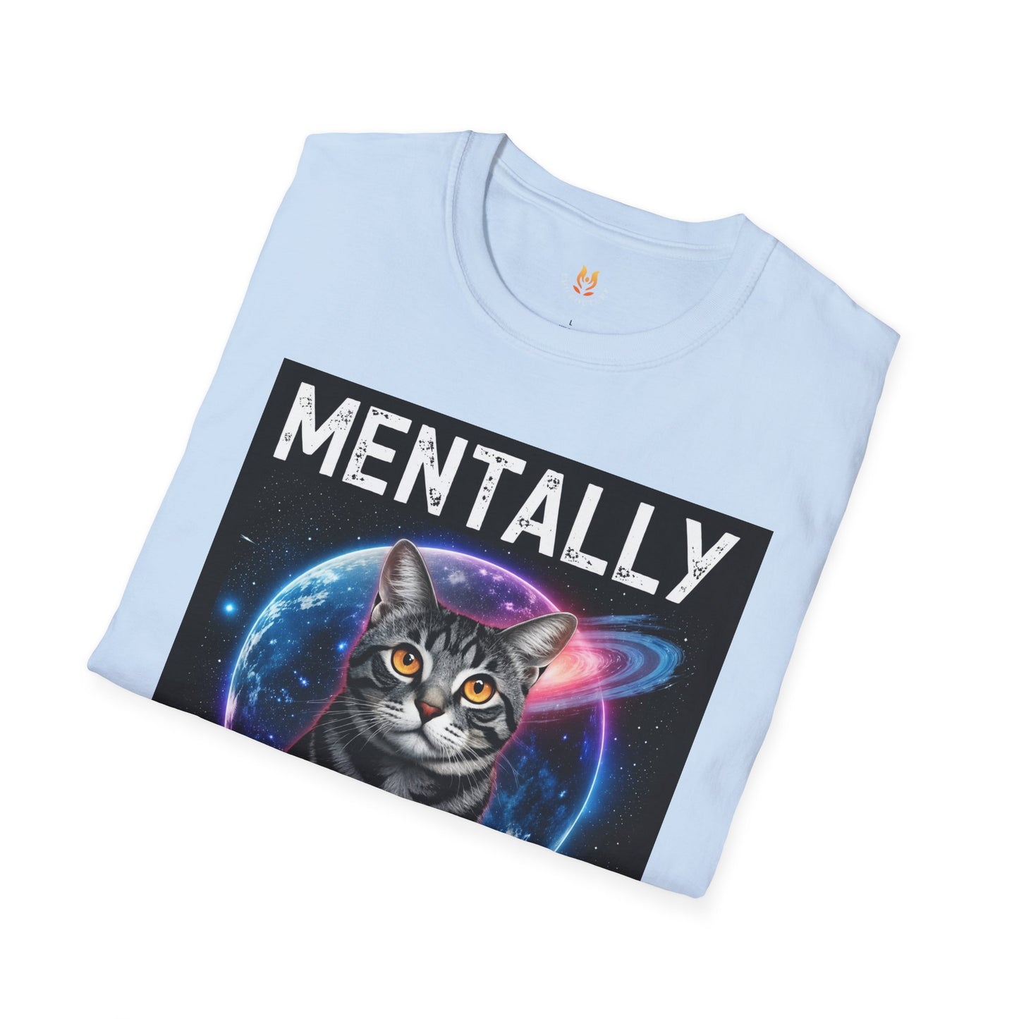 Mentally on the Moon Cat T-Shirt — Cosmic Cat Tee