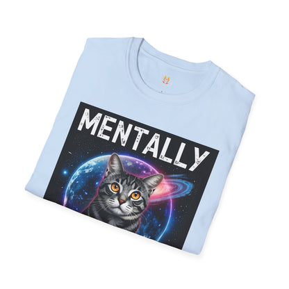 Mentally on the Moon Cat T-Shirt — Cosmic Cat Tee