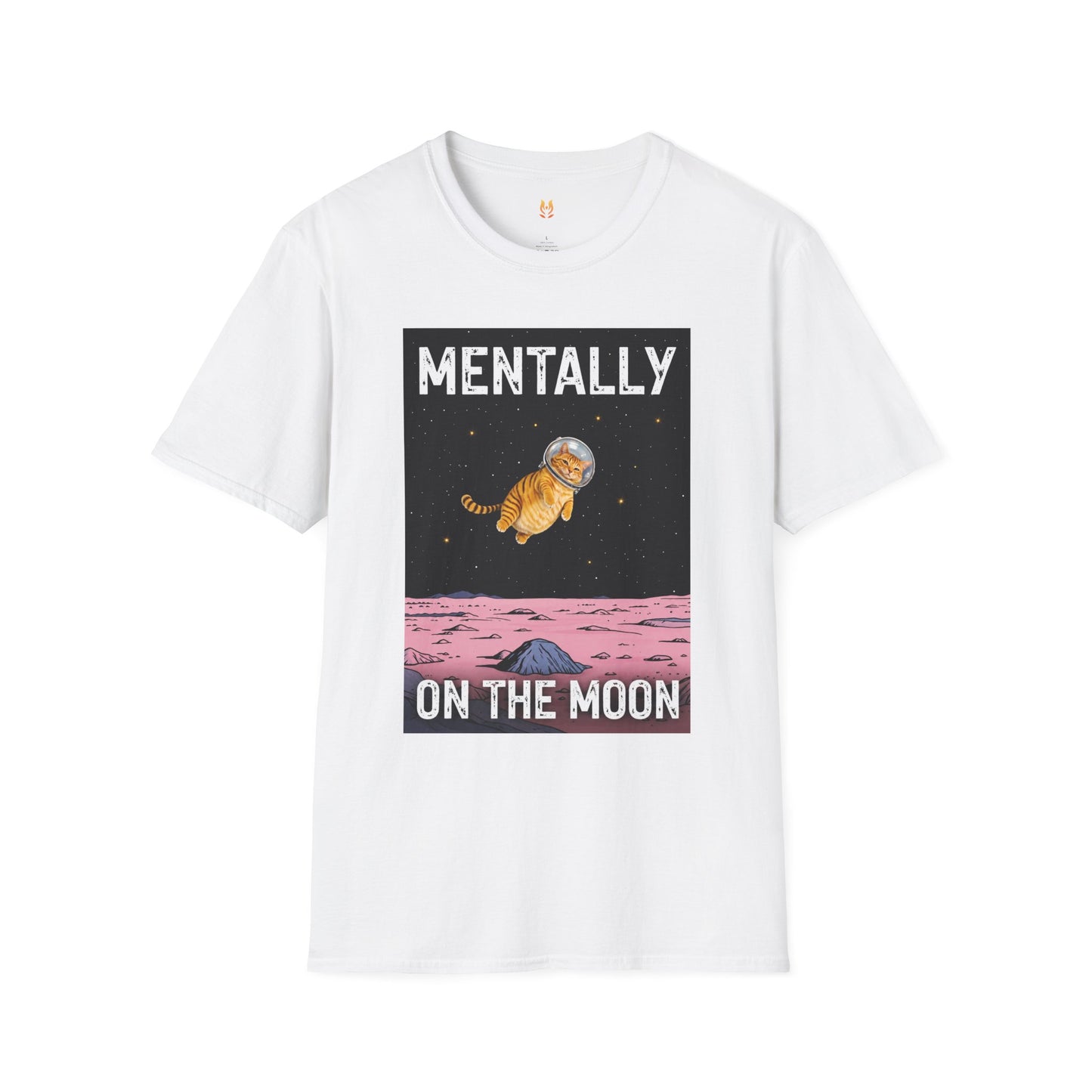 Mentally on the Moon Cat T-Shirt — Cosmic Cat Tee