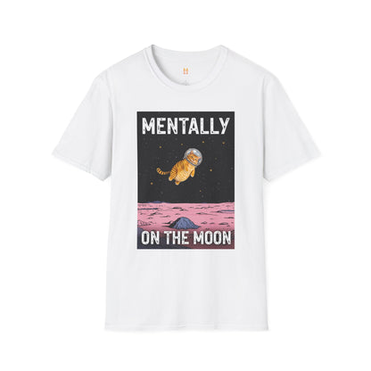 Mentally on the Moon Cat T-Shirt — Cosmic Cat Tee