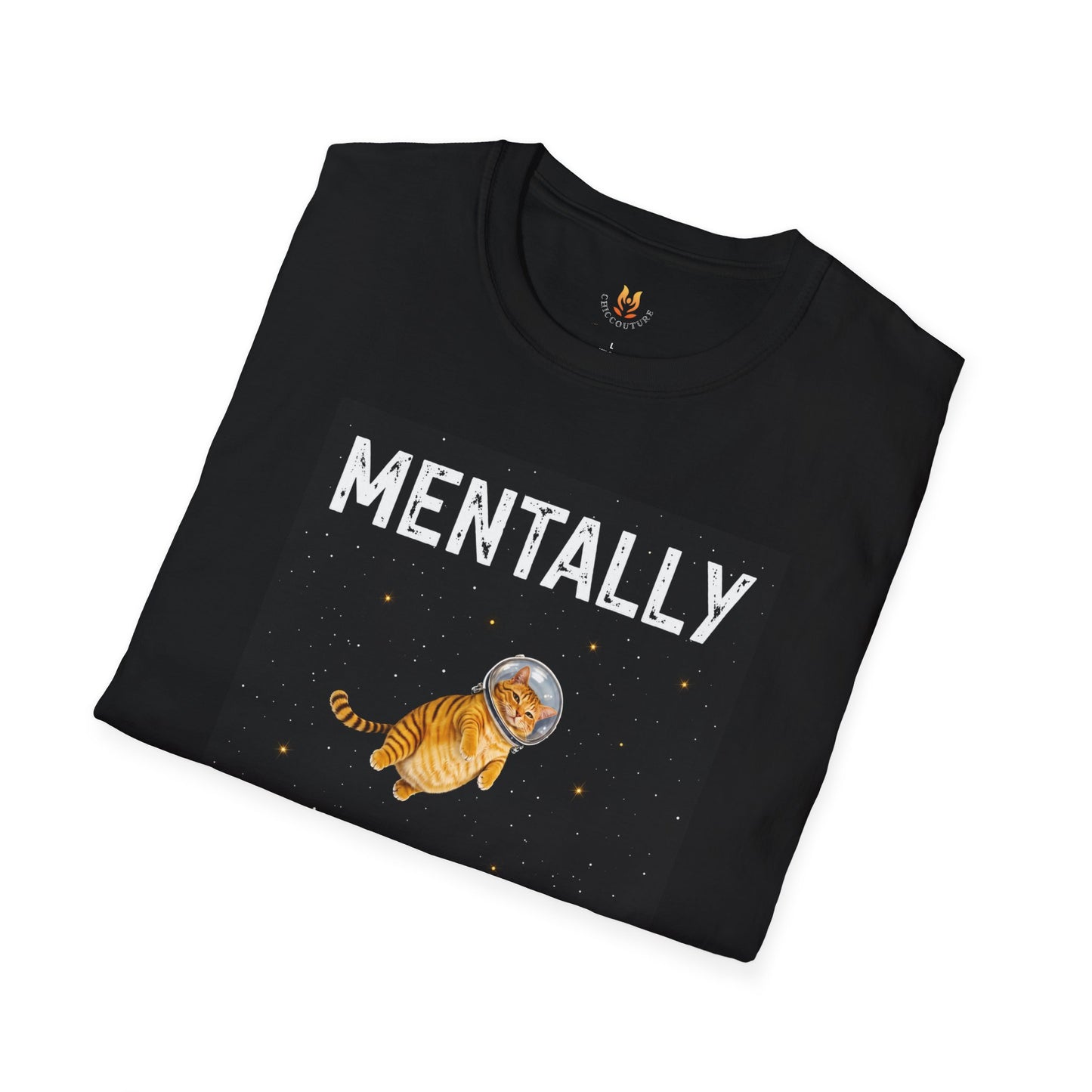 Mentally on the Moon Cat T-Shirt — Cosmic Cat Tee