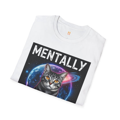 Mentally on the Moon Cat T-Shirt — Cosmic Cat Tee