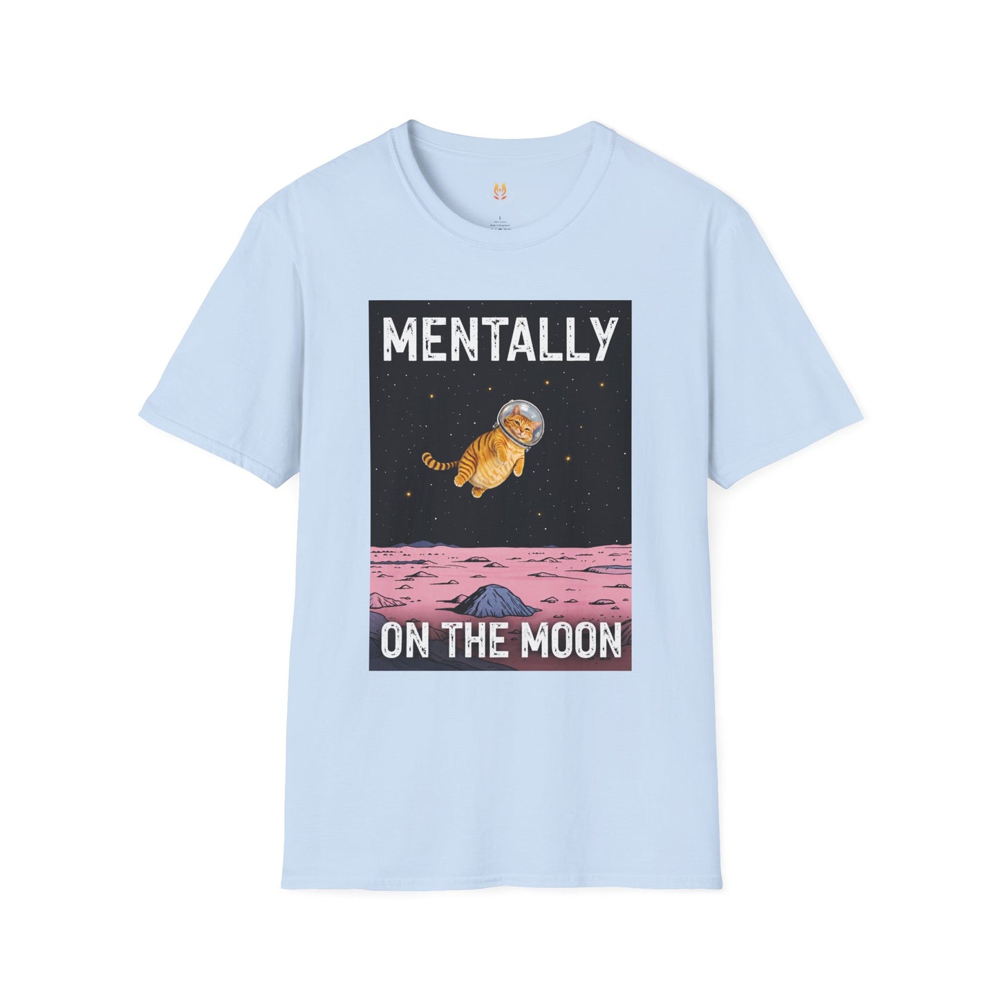 Mentally on the Moon Cat T-Shirt — Cosmic Cat Tee