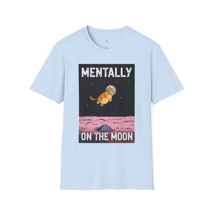 Mentally on the Moon Cat T-Shirt — Cosmic Cat Tee