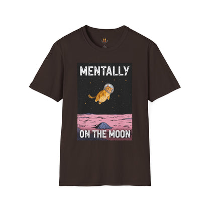 Mentally on the Moon Cat T-Shirt — Cosmic Cat Tee