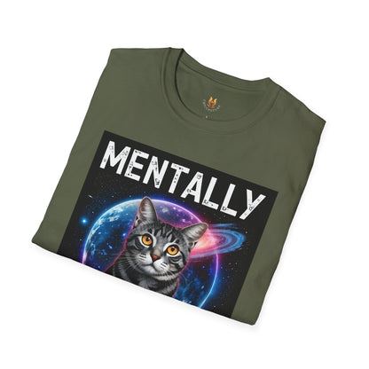 Mentally on the Moon Cat T-Shirt — Cosmic Cat Tee