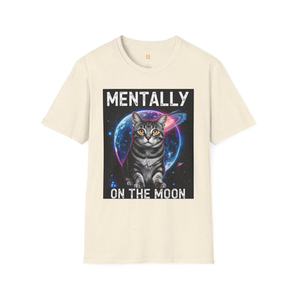 Mentally on the Moon Cat T-Shirt — Cosmic Cat Tee