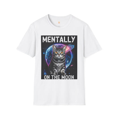 Mentally on the Moon Cat T-Shirt — Cosmic Cat Tee