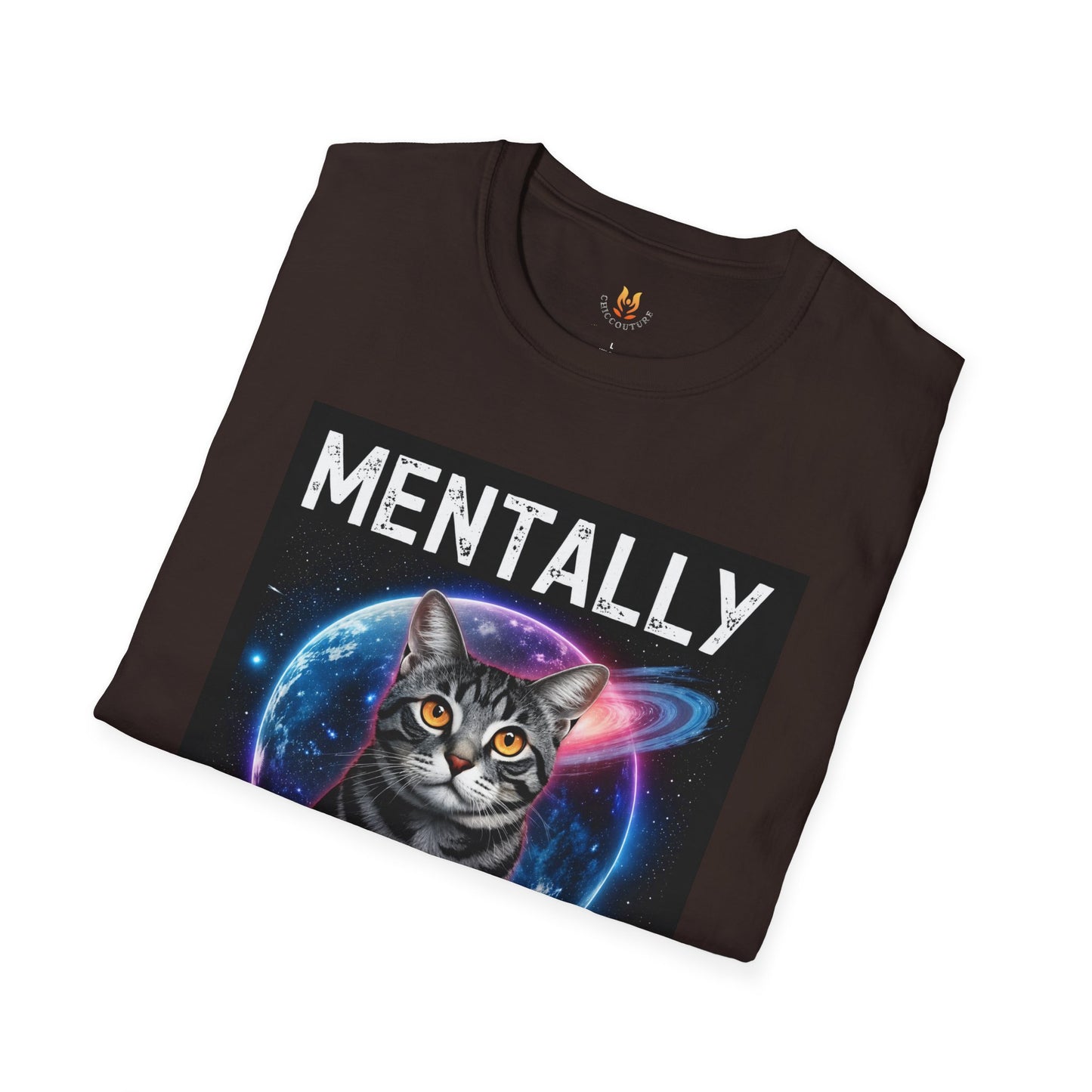 Mentally on the Moon Cat T-Shirt — Cosmic Cat Tee