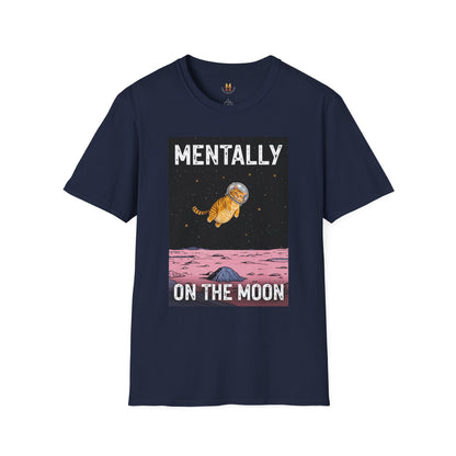 Mentally on the Moon Cat T-Shirt — Cosmic Cat Tee