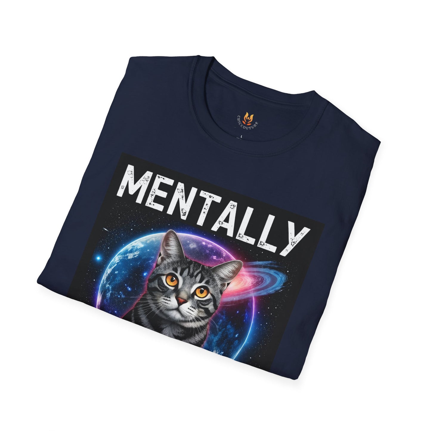 Mentally on the Moon Cat T-Shirt — Cosmic Cat Tee