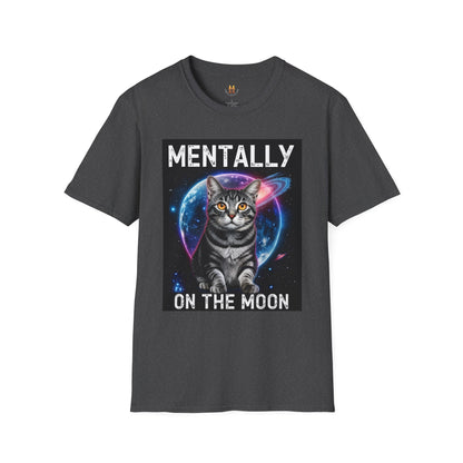Mentally on the Moon Cat T-Shirt — Cosmic Cat Tee