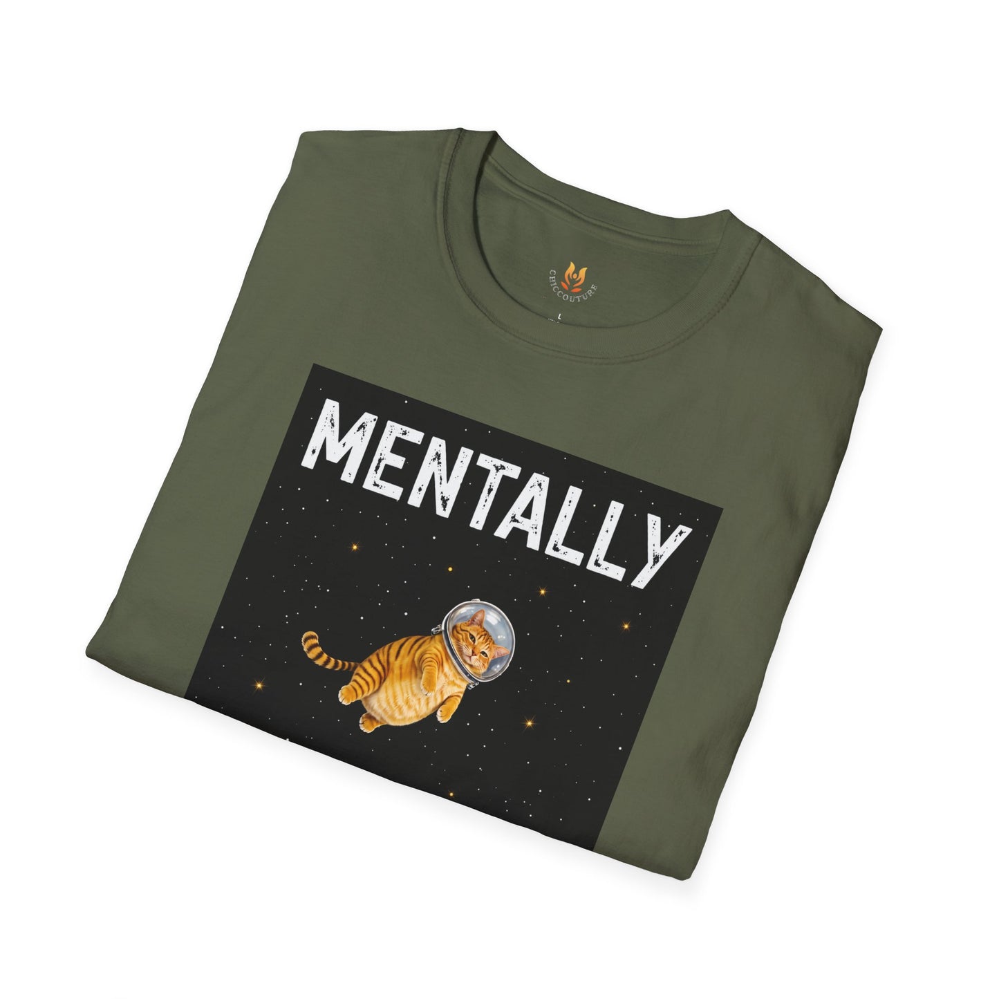 Mentally on the Moon Cat T-Shirt — Cosmic Cat Tee