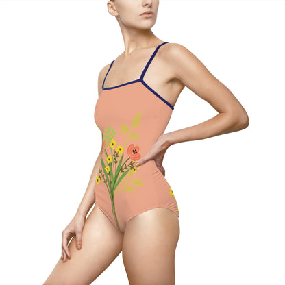 Copy of Copy of Copy of Purple Iris & Monarch Butterfly Women's One-Piece Swimsuit