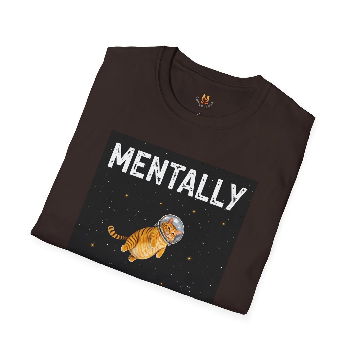 Mentally on the Moon Cat T-Shirt — Cosmic Cat Tee