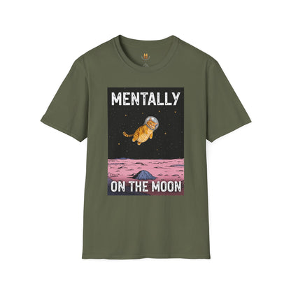 Mentally on the Moon Cat T-Shirt — Cosmic Cat Tee