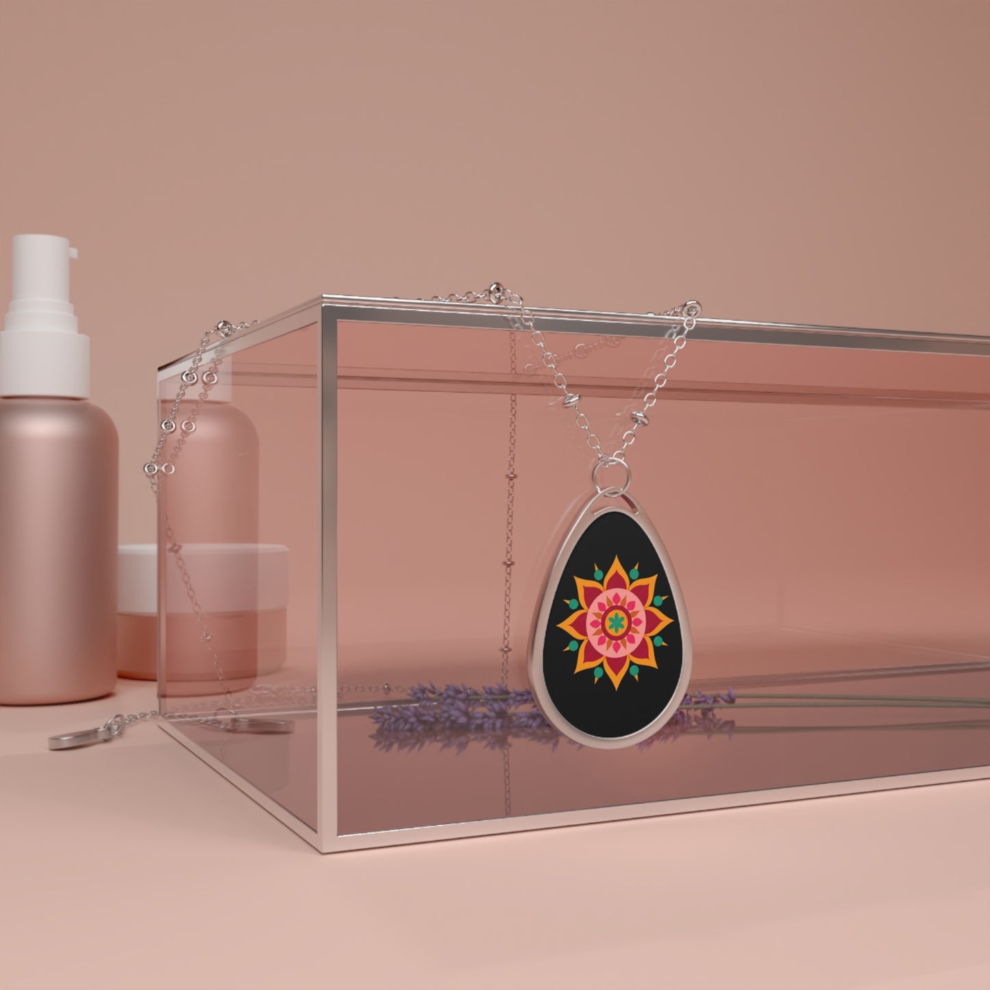 Oval Necklace -  Mandala