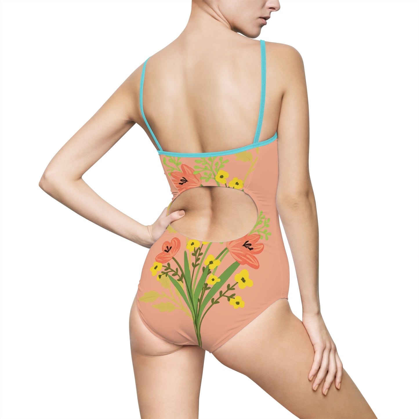 Copy of Copy of Copy of Purple Iris & Monarch Butterfly Women's One-Piece Swimsuit