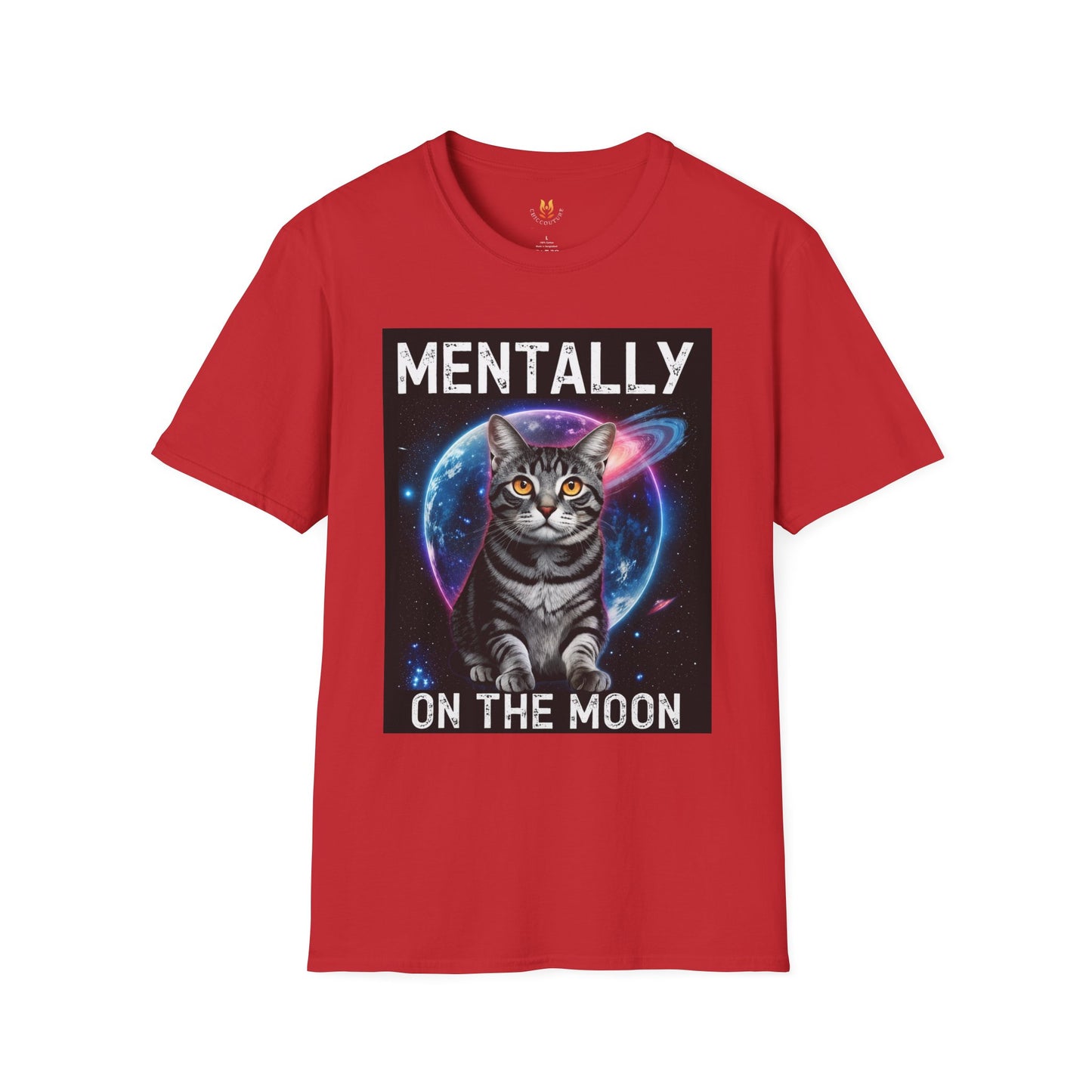 Mentally on the Moon Cat T-Shirt — Cosmic Cat Tee