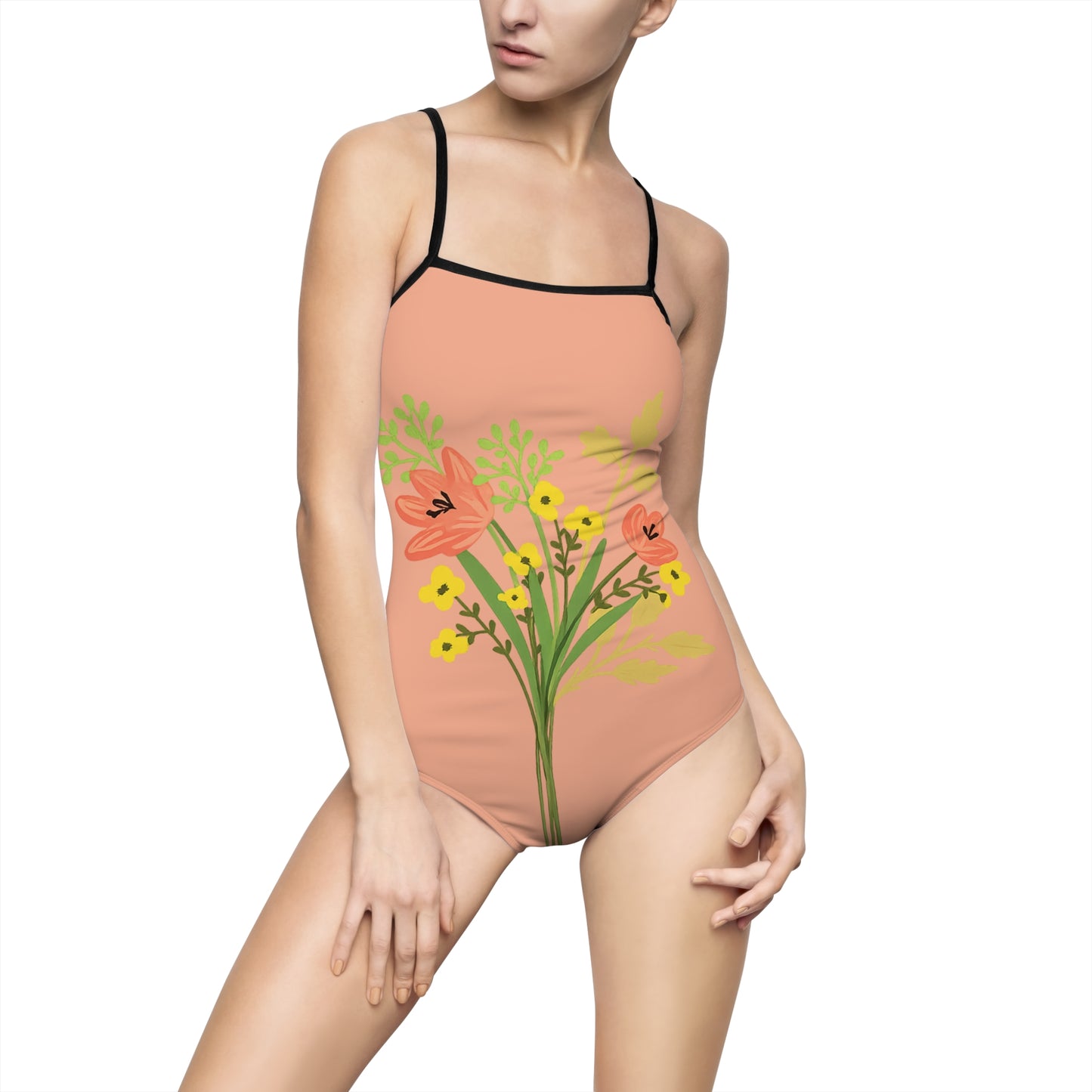 Copy of Copy of Copy of Purple Iris & Monarch Butterfly Women's One-Piece Swimsuit