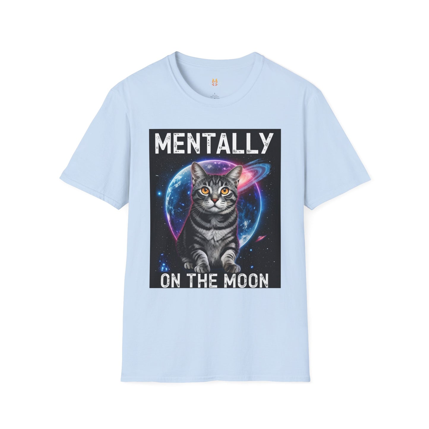 Mentally on the Moon Cat T-Shirt — Cosmic Cat Tee