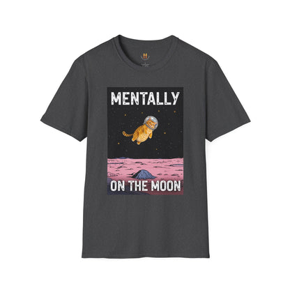 Mentally on the Moon Cat T-Shirt — Cosmic Cat Tee