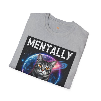 Mentally on the Moon Cat T-Shirt — Cosmic Cat Tee