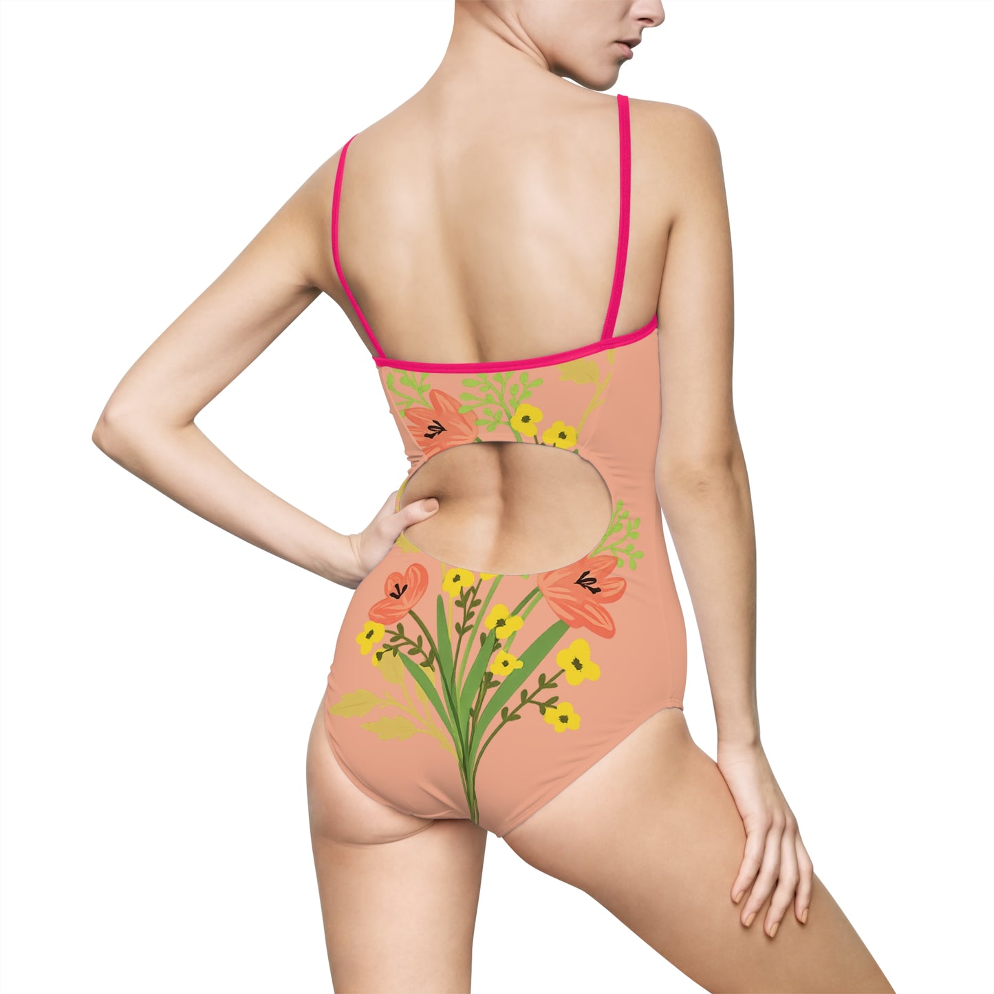 Copy of Copy of Copy of Purple Iris & Monarch Butterfly Women's One-Piece Swimsuit