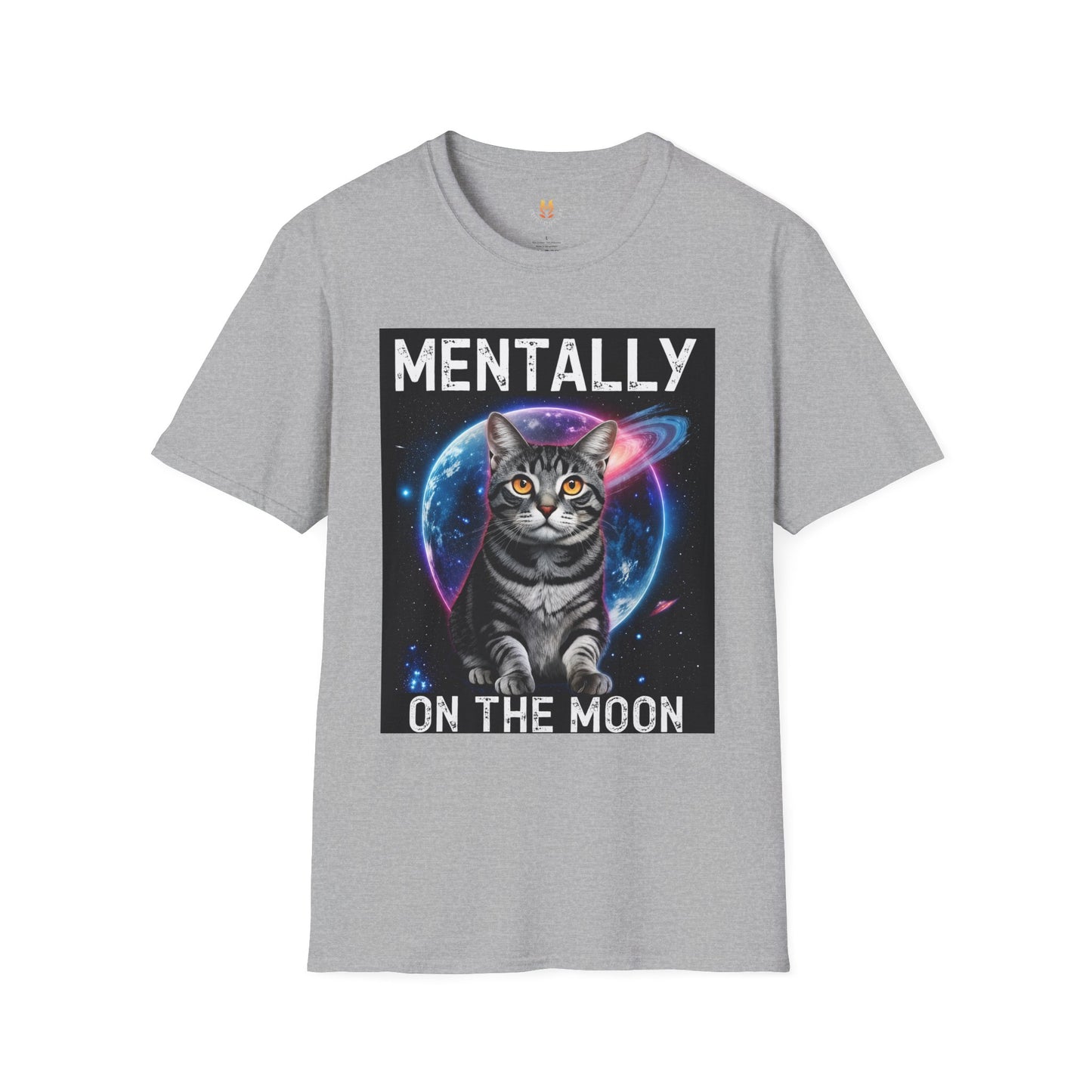 Mentally on the Moon Cat T-Shirt — Cosmic Cat Tee