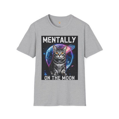 Mentally on the Moon Cat T-Shirt — Cosmic Cat Tee