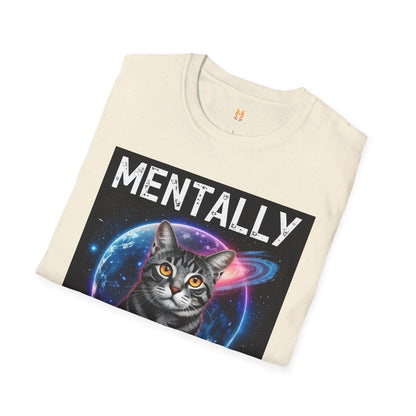 Mentally on the Moon Cat T-Shirt — Cosmic Cat Tee
