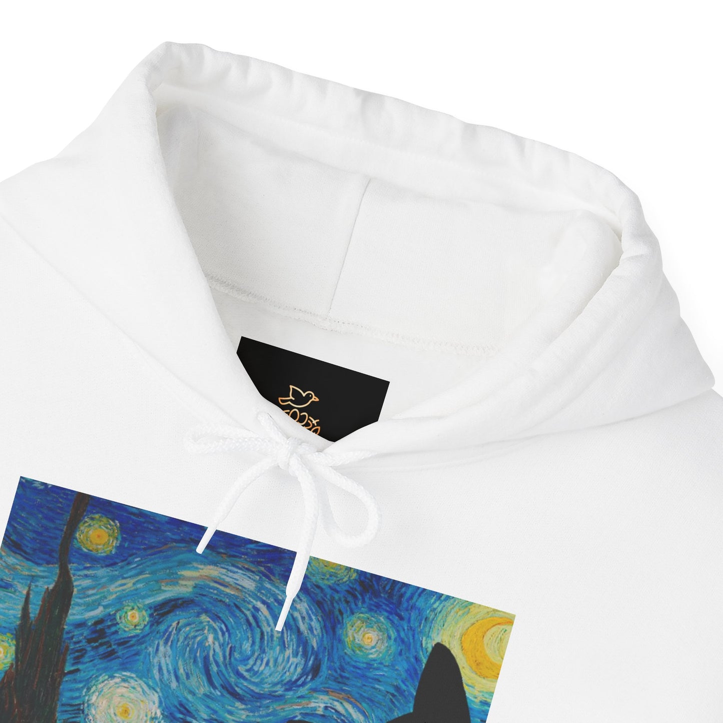 Starry Night Cat Hoodie - Cozy Sweatshirt, Cat Lover Gift, Artistic Apparel, Unique Sweatshirt for Fall, Night Sky Fashion