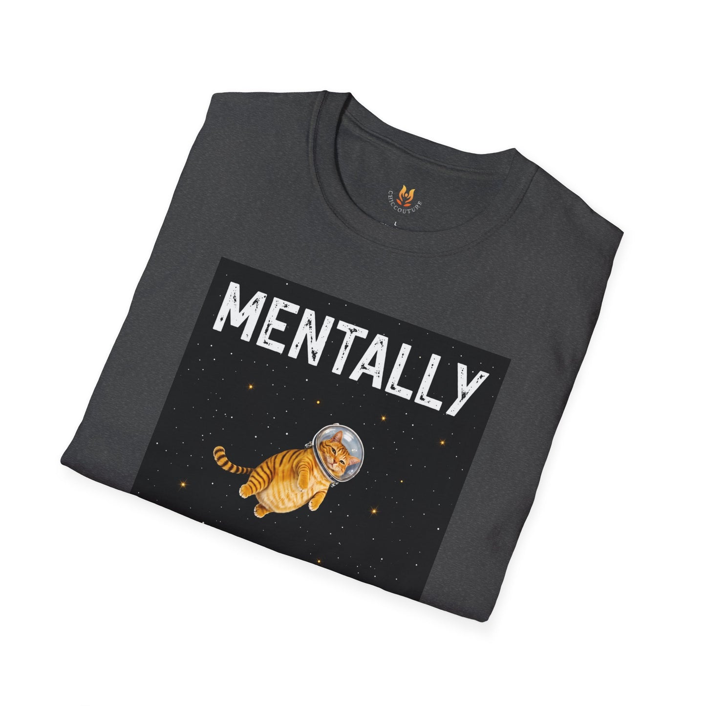 Mentally on the Moon Cat T-Shirt — Cosmic Cat Tee