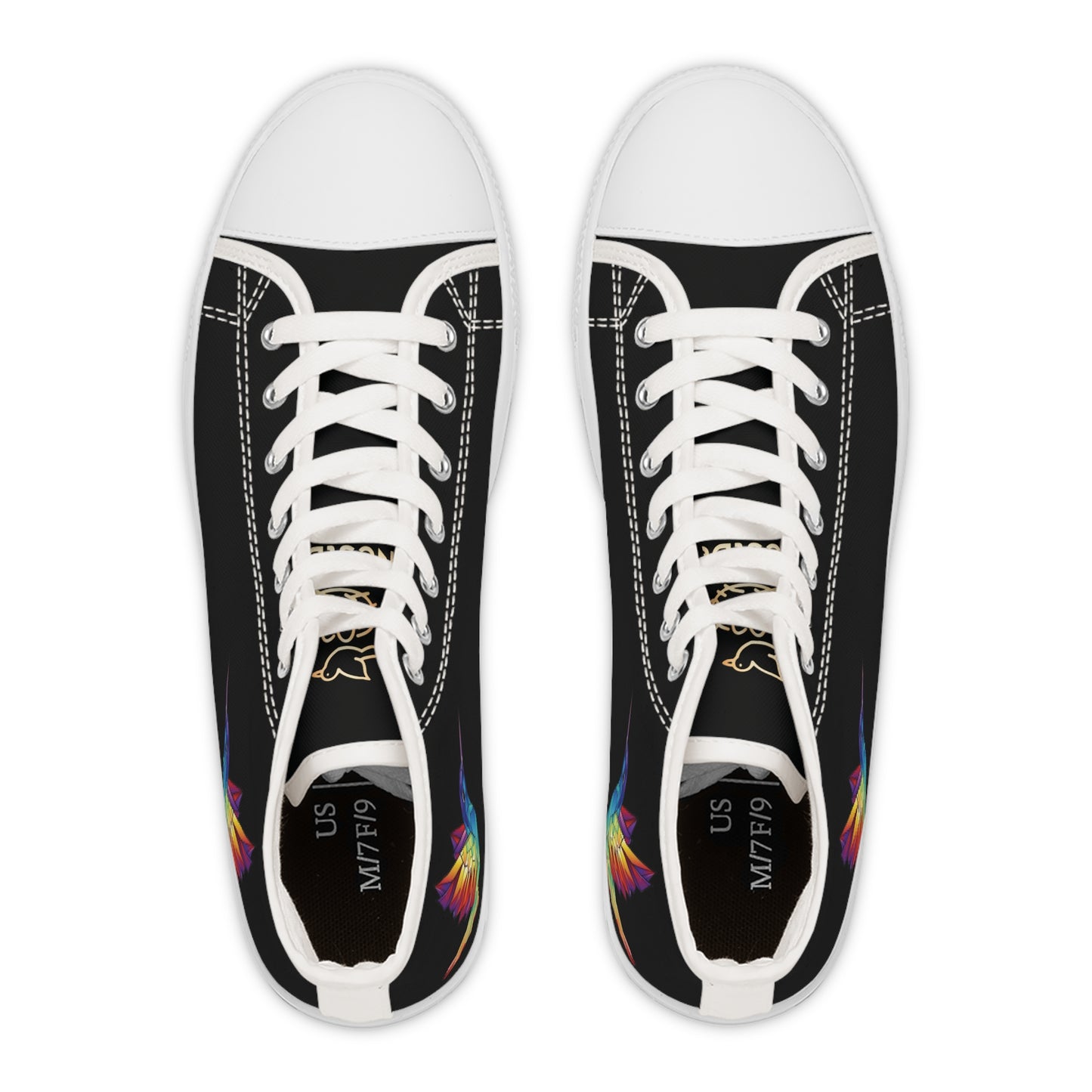 Women's High Top Quality Sneakers - Hummingbird Black