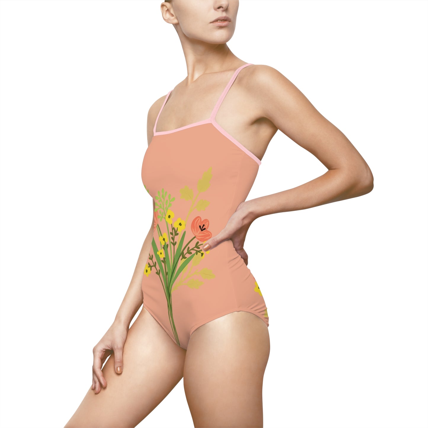 Copy of Copy of Copy of Purple Iris & Monarch Butterfly Women's One-Piece Swimsuit