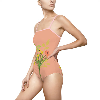 Copy of Copy of Copy of Purple Iris & Monarch Butterfly Women's One-Piece Swimsuit