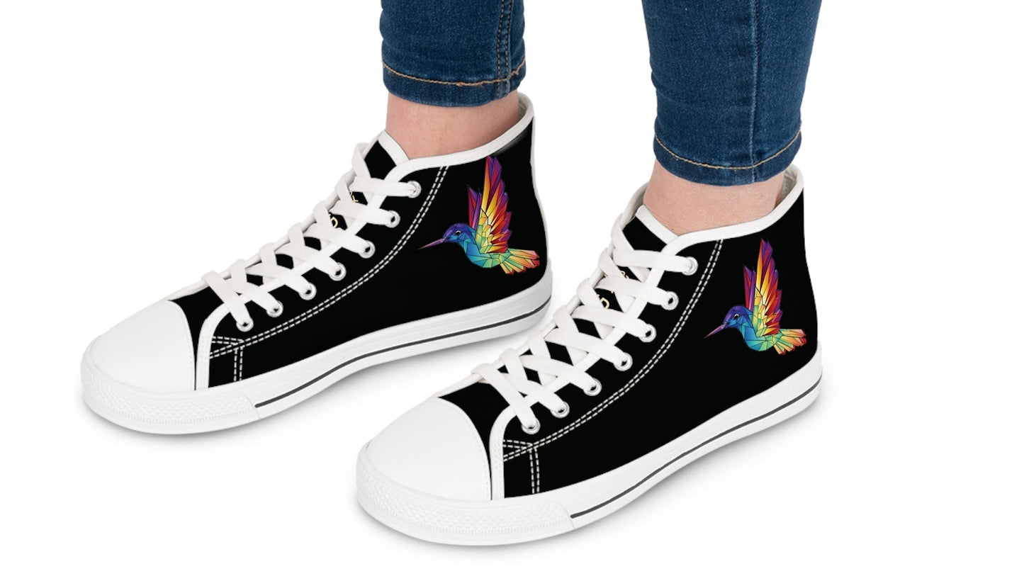 Women's High Top Quality Sneakers - Hummingbird Black