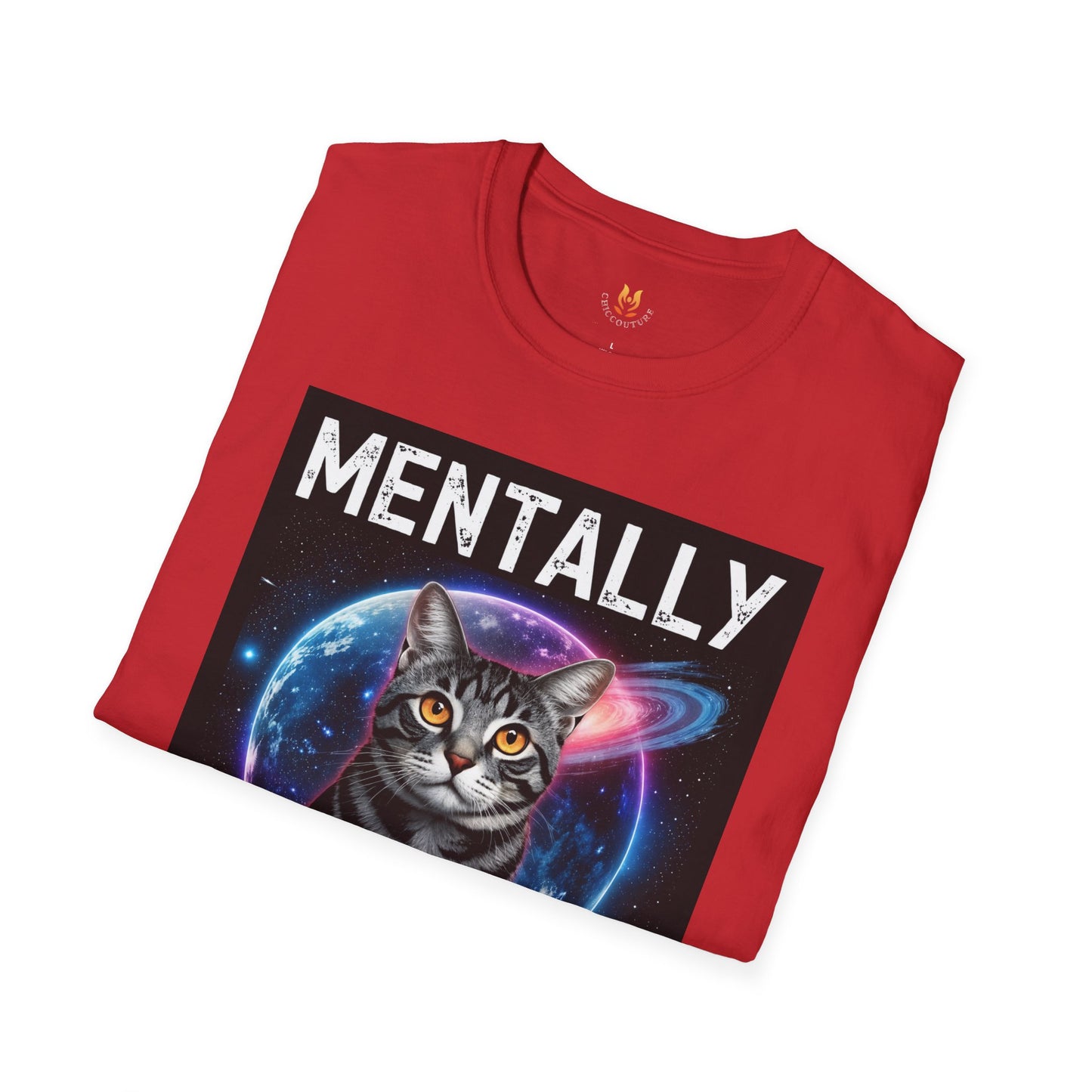 Mentally on the Moon Cat T-Shirt — Cosmic Cat Tee