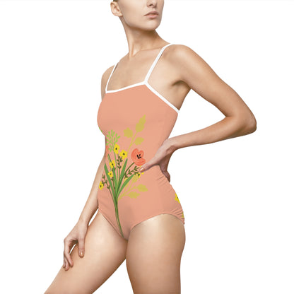 Copy of Copy of Copy of Purple Iris & Monarch Butterfly Women's One-Piece Swimsuit