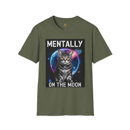 Mentally on the Moon Cat T-Shirt — Cosmic Cat Tee