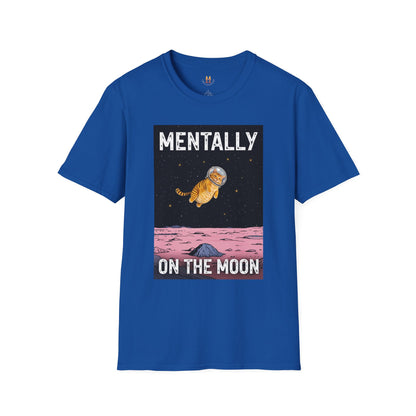 Mentally on the Moon Cat T-Shirt — Cosmic Cat Tee