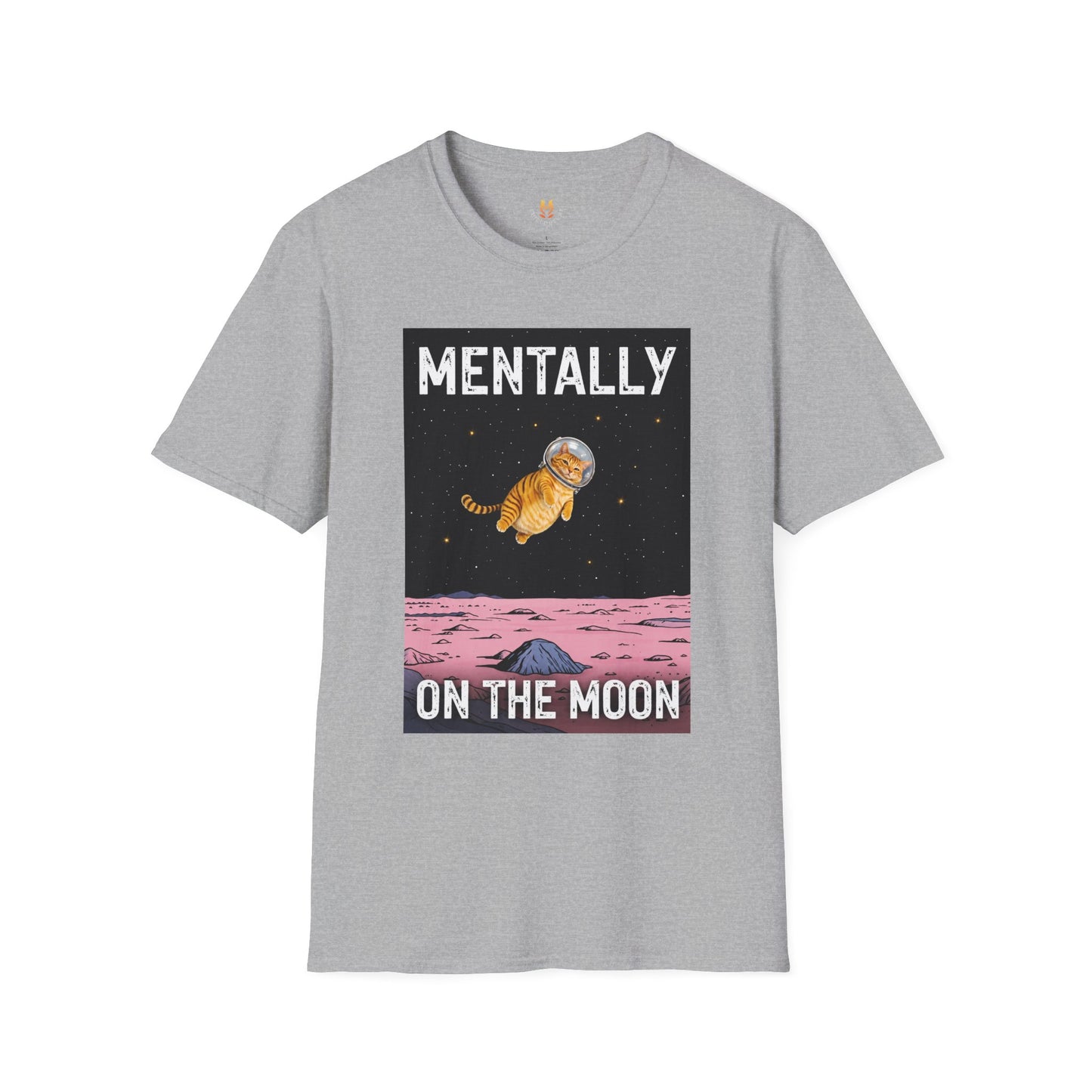 Mentally on the Moon Cat T-Shirt — Cosmic Cat Tee