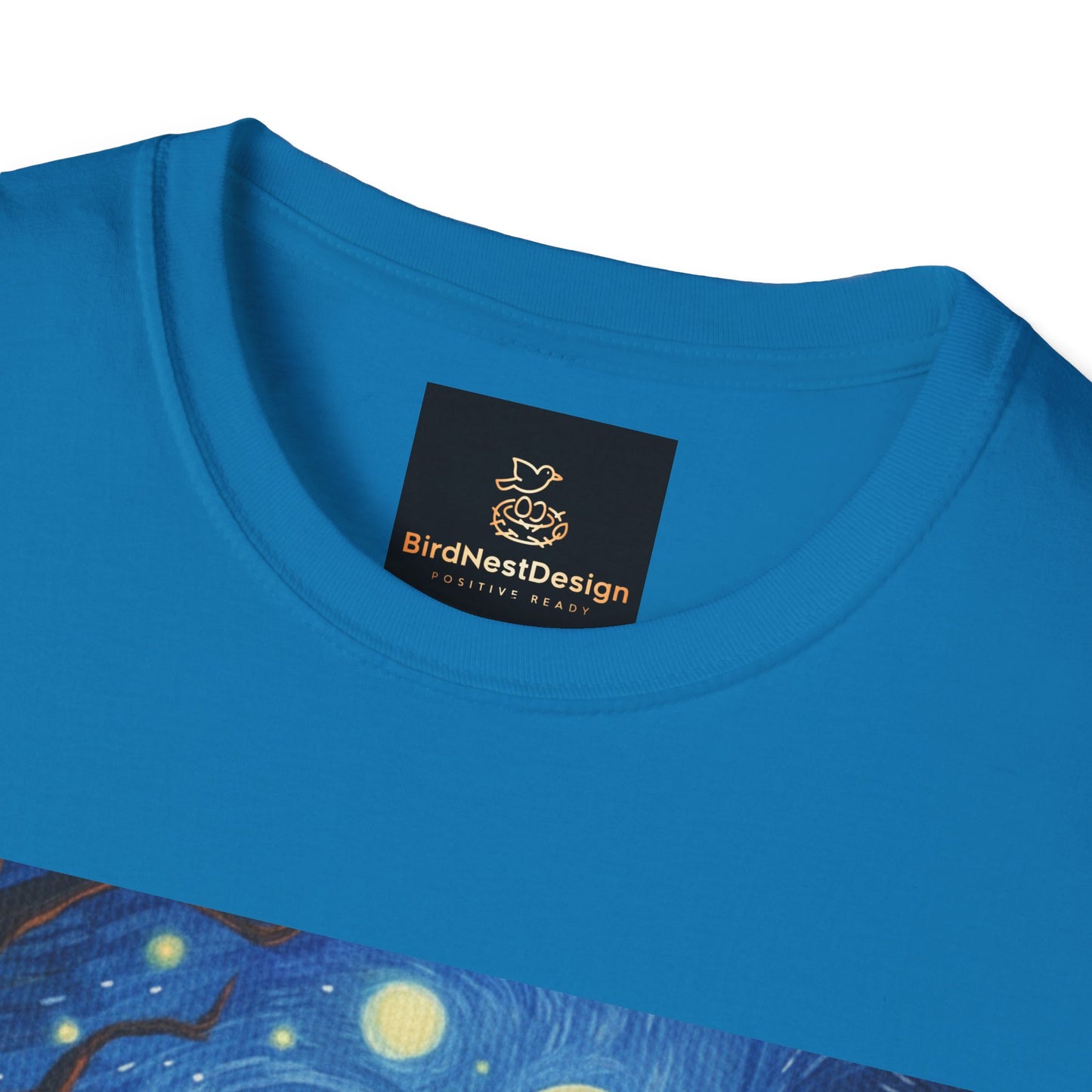 Unisex Softstyle T-Shirt - Starry Night Cat