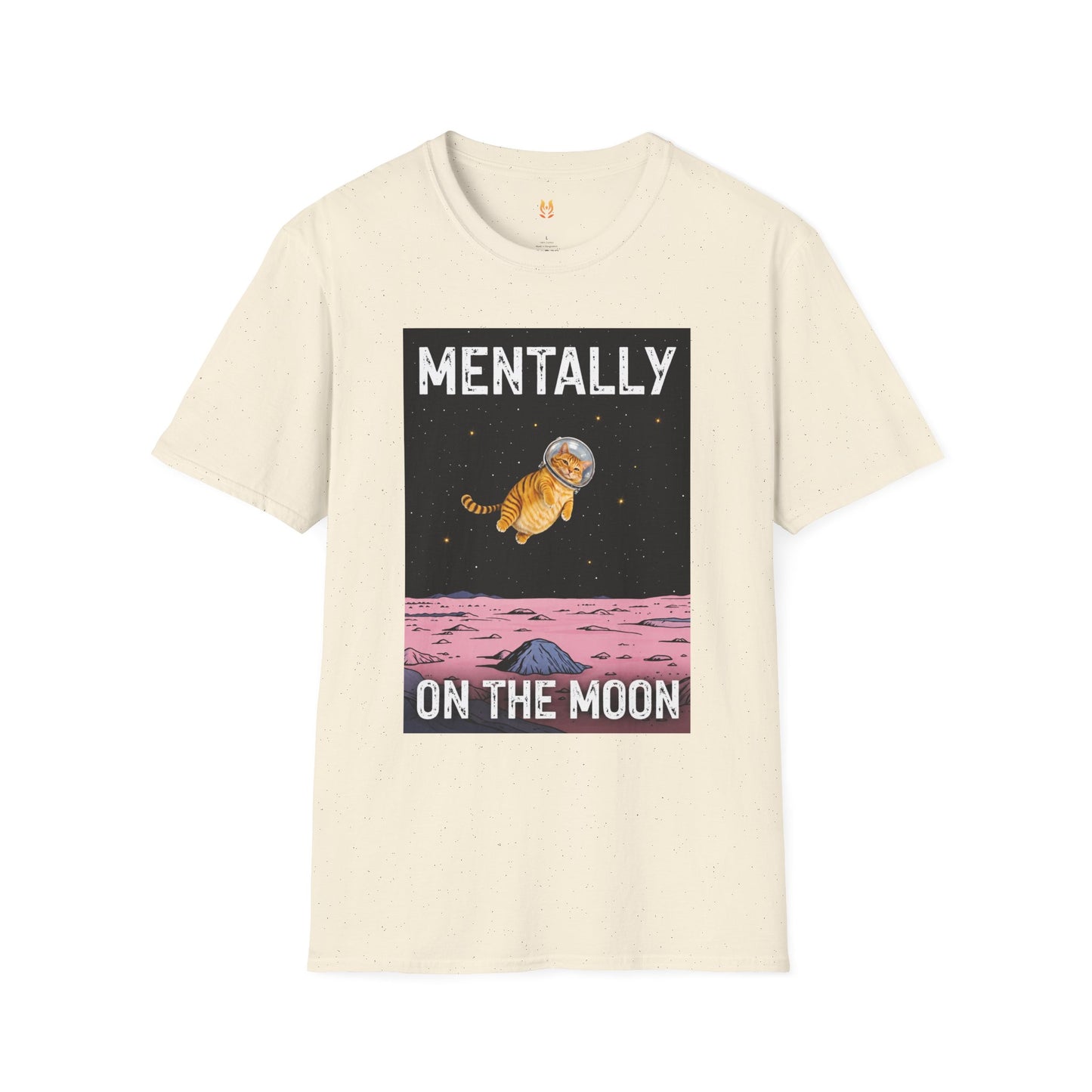 Mentally on the Moon Cat T-Shirt — Cosmic Cat Tee