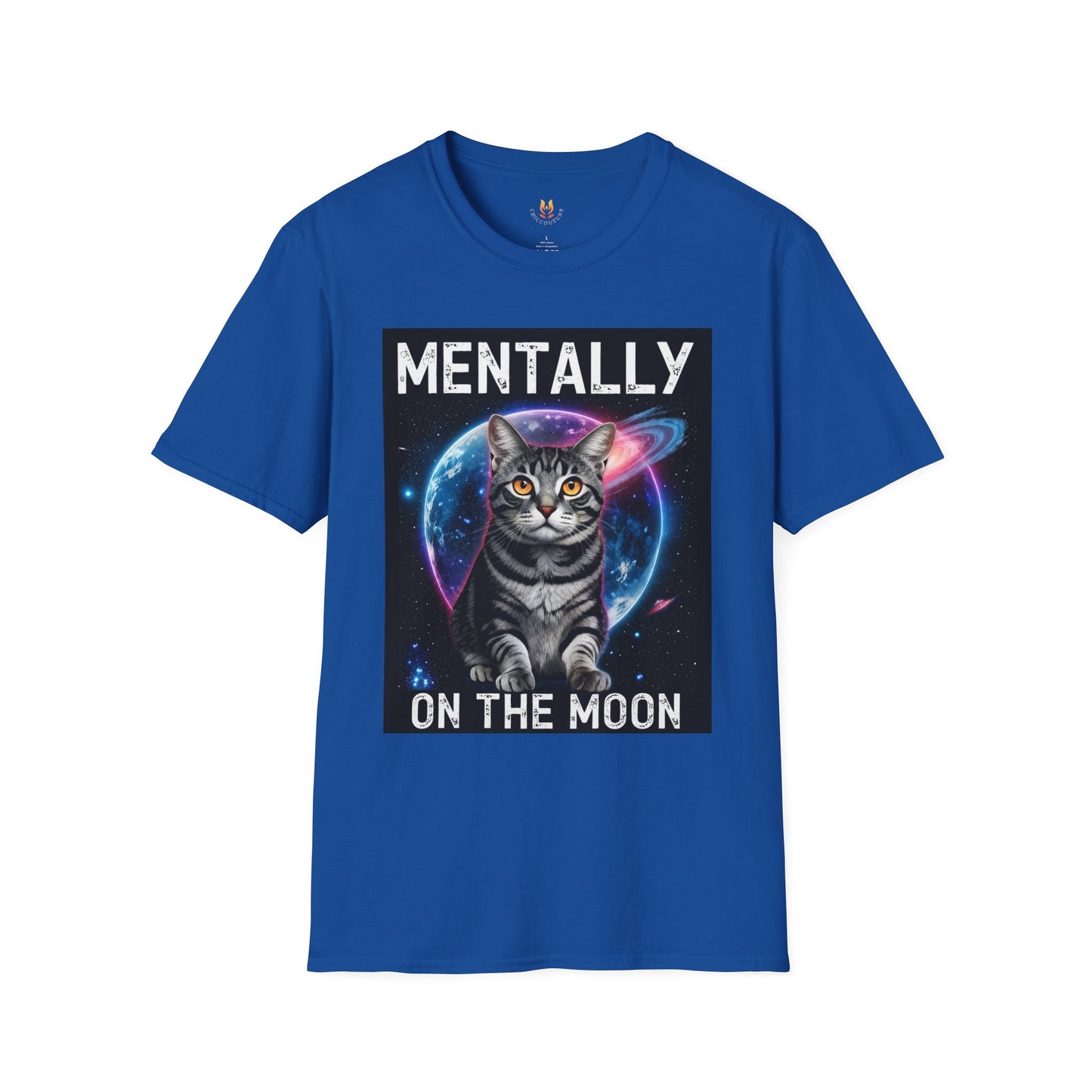 Mentally on the Moon Cat T-Shirt — Cosmic Cat Tee