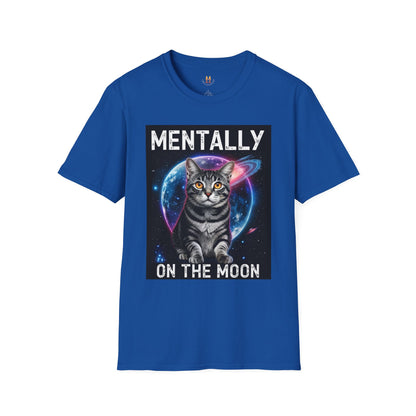Mentally on the Moon Cat T-Shirt — Cosmic Cat Tee