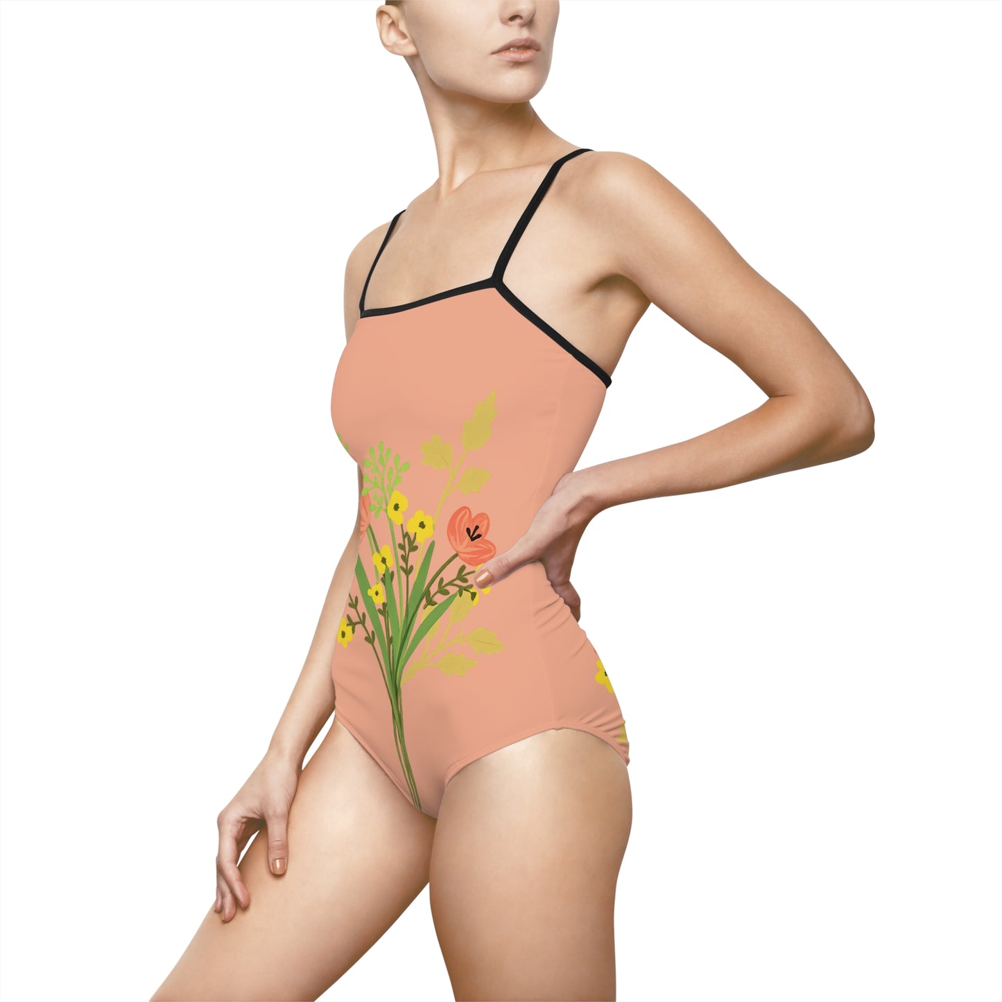 Copy of Copy of Copy of Purple Iris & Monarch Butterfly Women's One-Piece Swimsuit