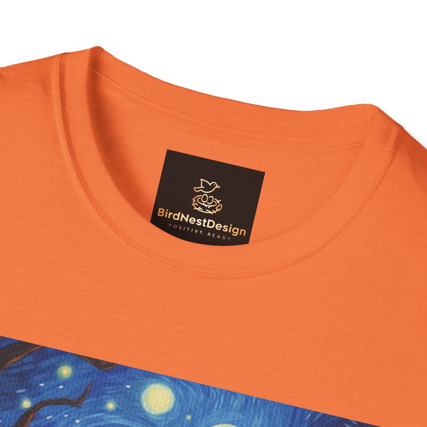 Unisex Softstyle T-Shirt - Starry Night Cat