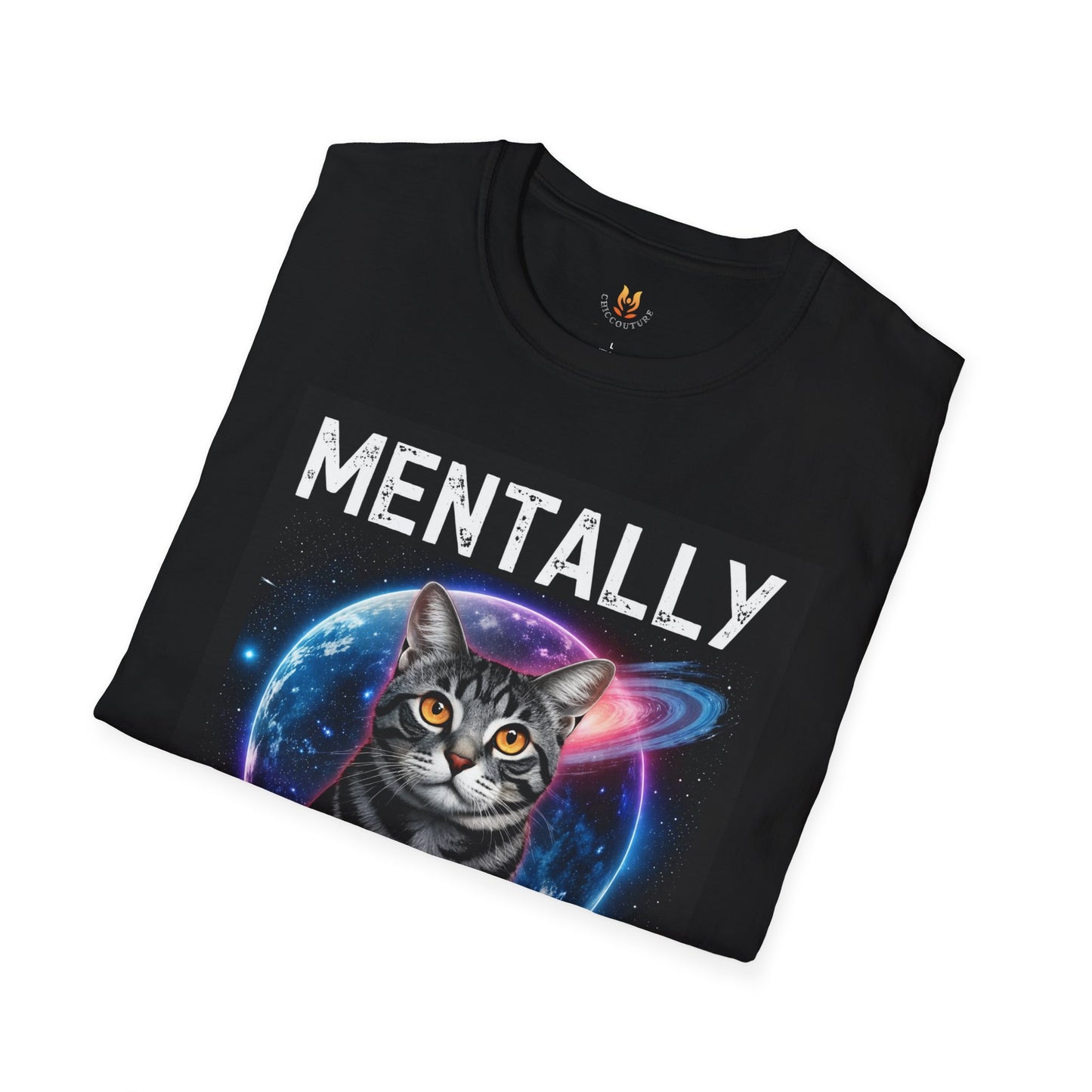 Mentally on the Moon Cat T-Shirt — Cosmic Cat Tee