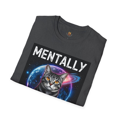 Mentally on the Moon Cat T-Shirt — Cosmic Cat Tee